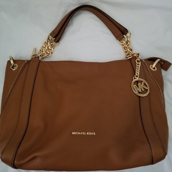 Michael Kors Brown Leather Handbag Shoulder Bag - Picture 1 of 12